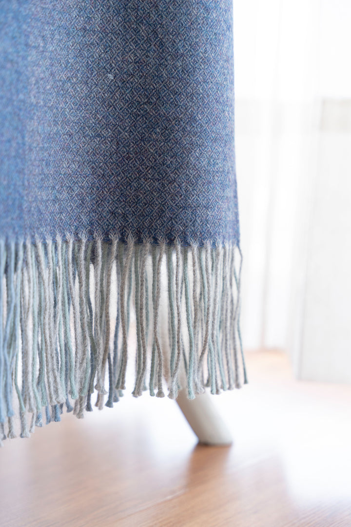 Asymmetrical Striped Baby Alpaca Throw