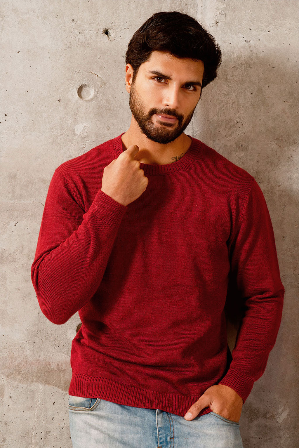 Men's Royal Alpaca Crew-Neck Sweater