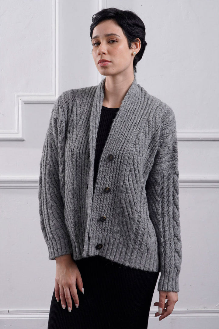 Kara Short Cable Knit Cardigan