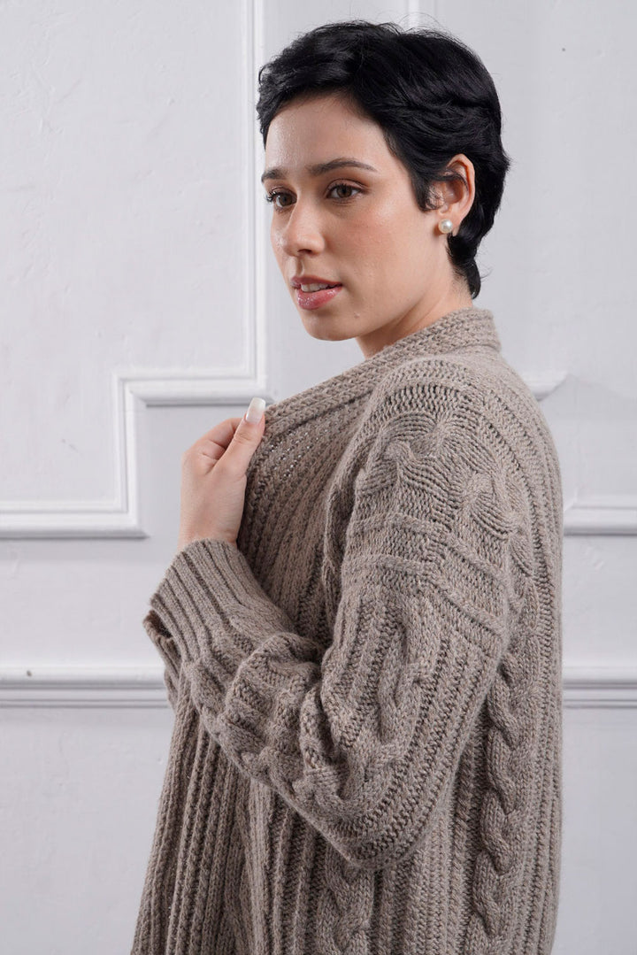 Kara Short Cable Knit Cardigan