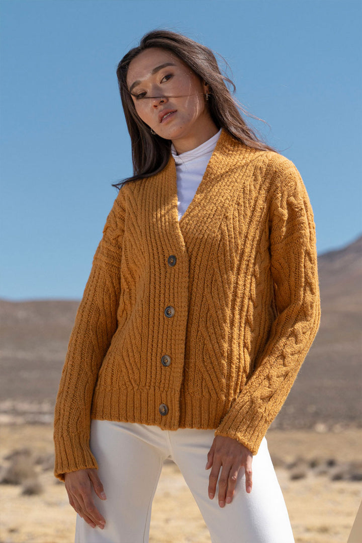 Kara Short Cable Knit Cardigan