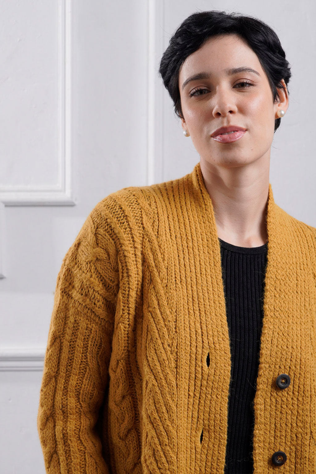 Kara Short Cable Knit Cardigan