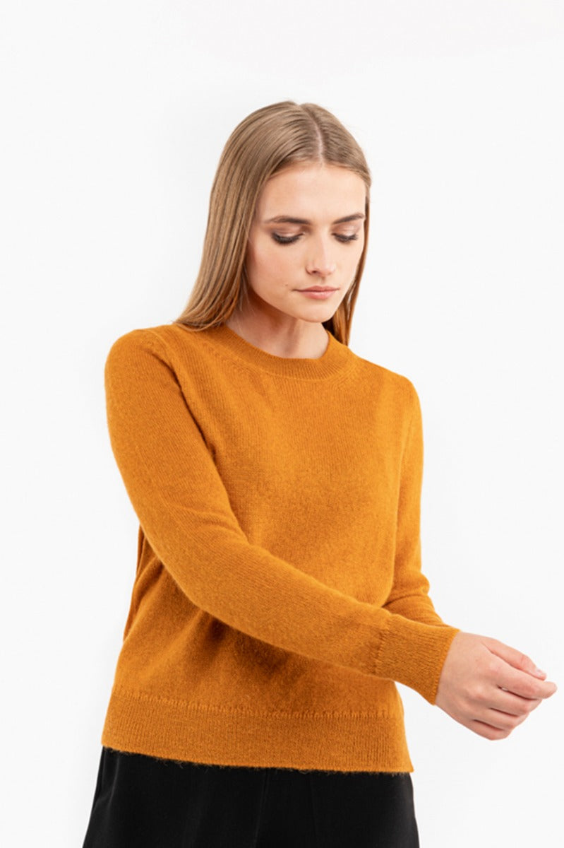 Classic Baby Alpaca Crew-Neck Sweater