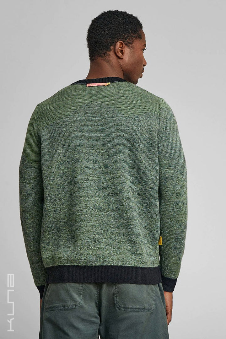 Cordillera Crew-Neck Azul Baby Alpaca Sweater