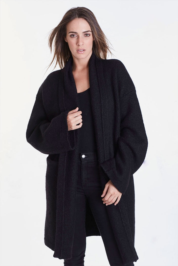 Belen Long Alpaca Cardigan / Knit Coat