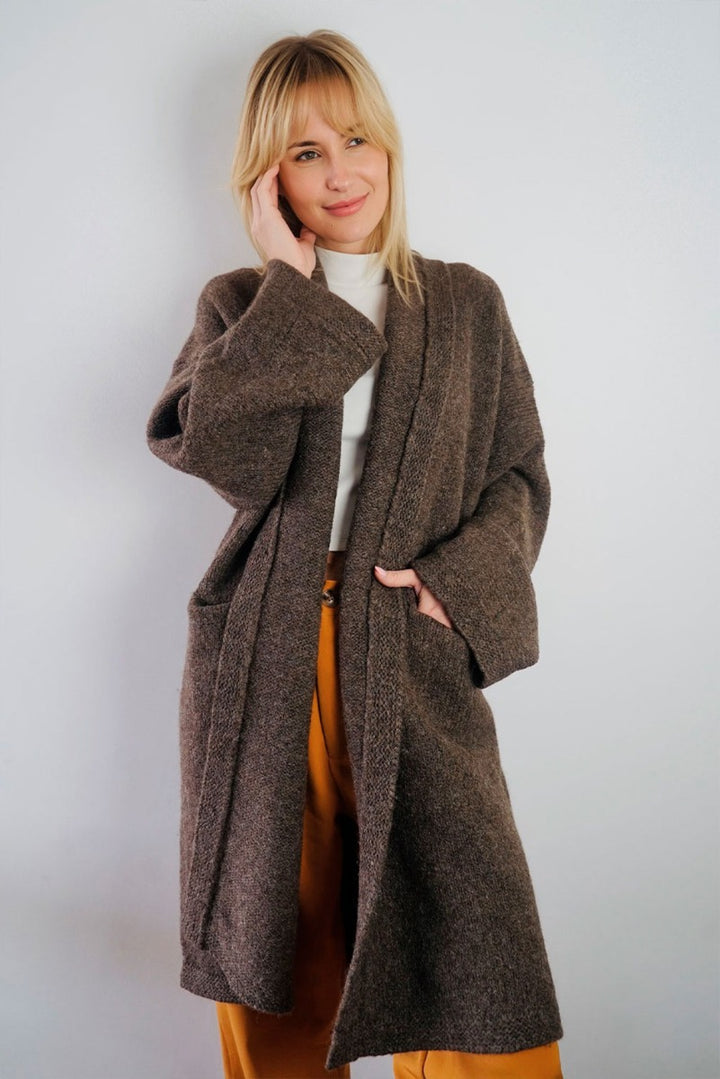 Belen Long Alpaca Cardigan / Knit Coat