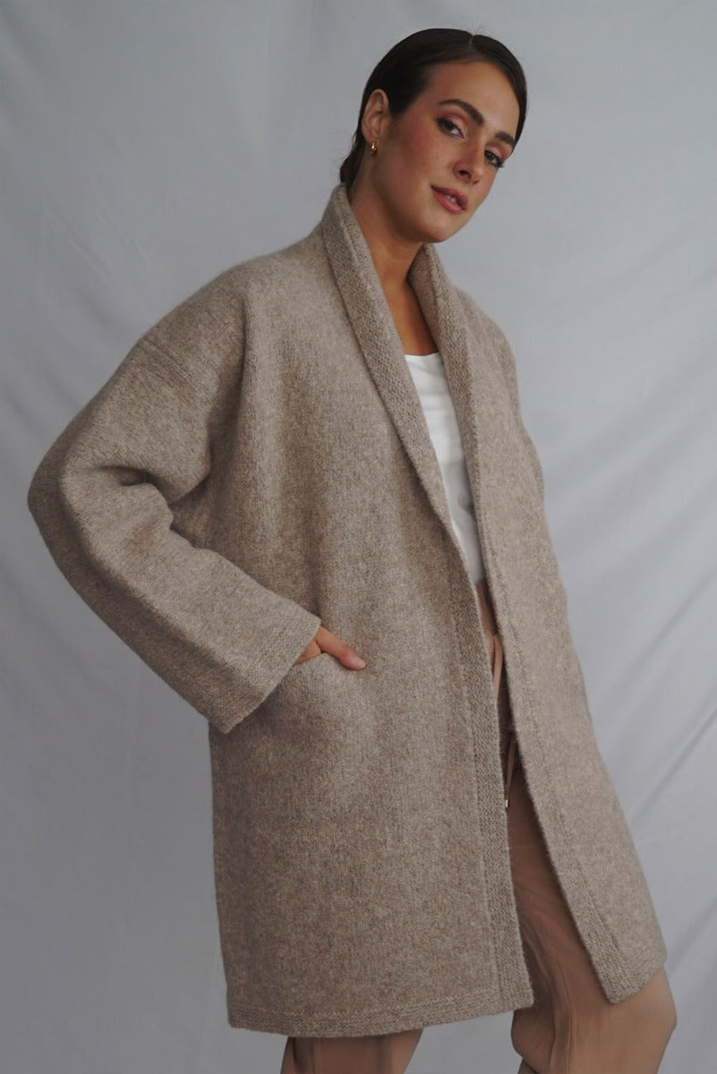 Belen Long Alpaca Cardigan / Knit Coat