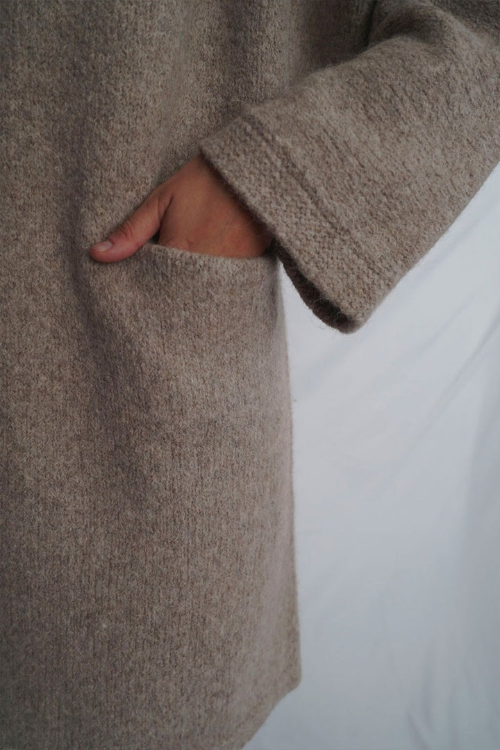 Belen Long Alpaca Cardigan / Knit Coat