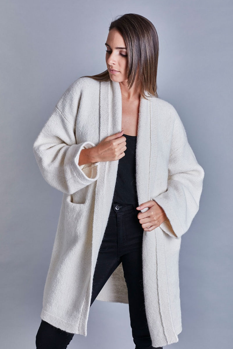 Belen Long Alpaca Cardigan / Knit Coat