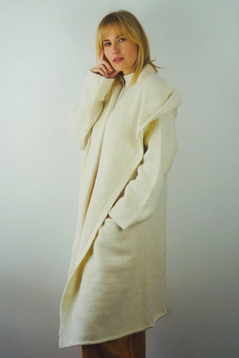 Belen Long Hooded Cardigan / Knit Coat