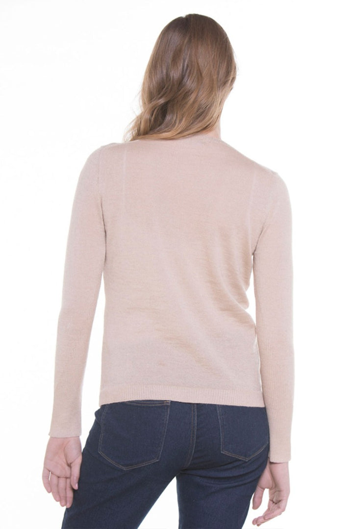 Briana Lightweight Cashllama Crew-Neck Sweater