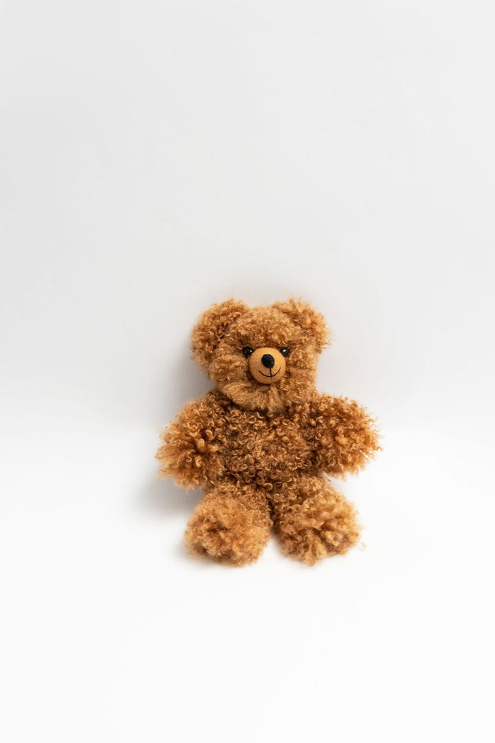 Brown Baby Alpaca Fur Teddy Bear - Small