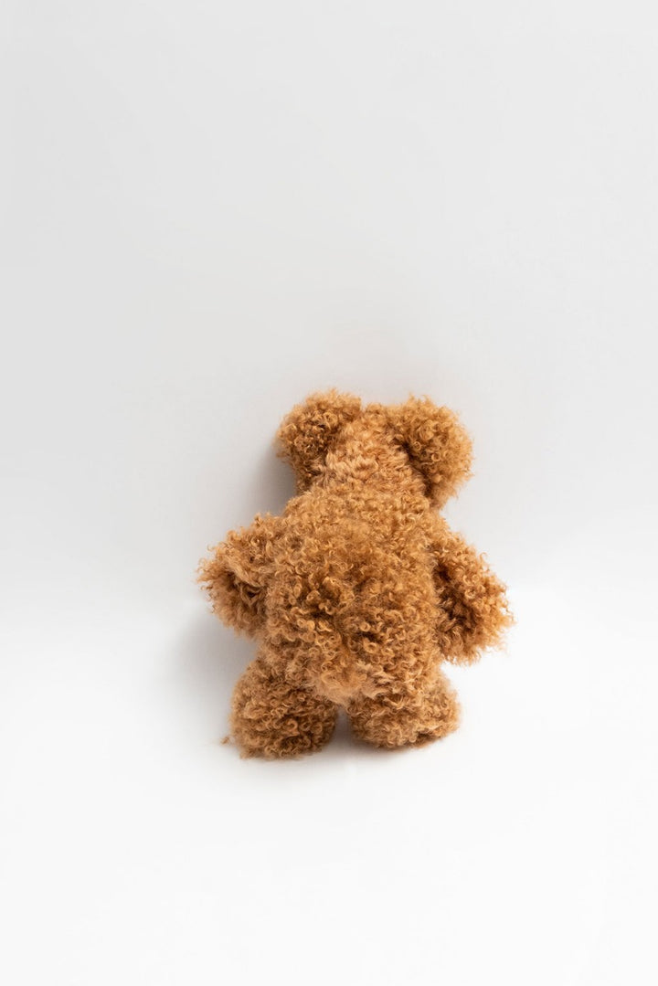 Brown Baby Alpaca Fur Teddy Bear - Small