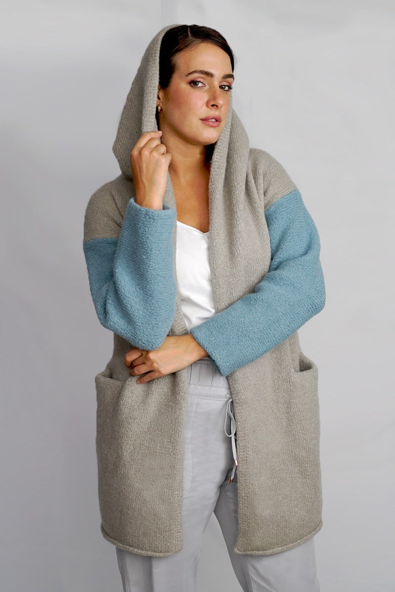 Chunky Hooded Cardigan Coat