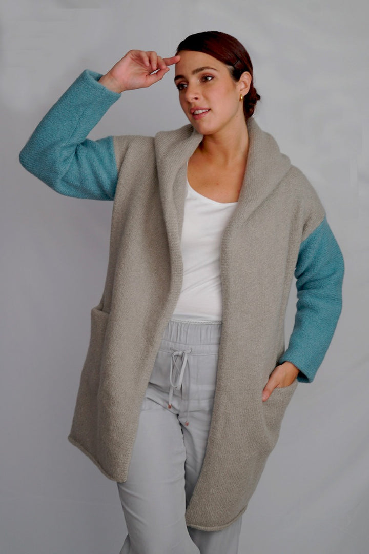 Chunky Hooded Cardigan Coat