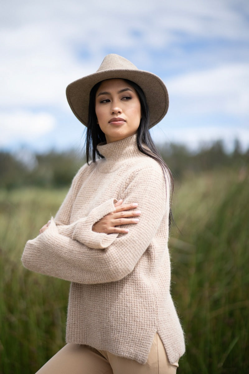 Ladies Turtle Baby Alpaca Sweater