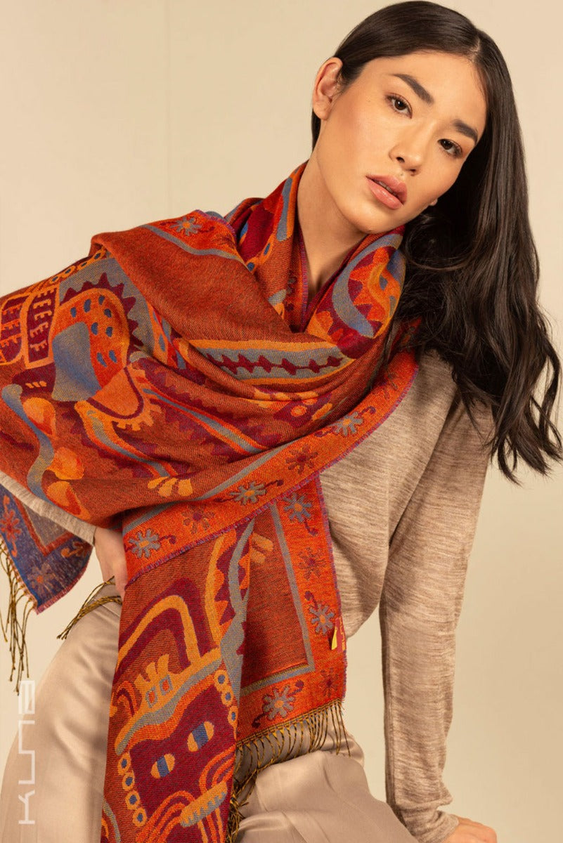 Nazca - 8 Baby Alpaca & Silk Scarf Shawl