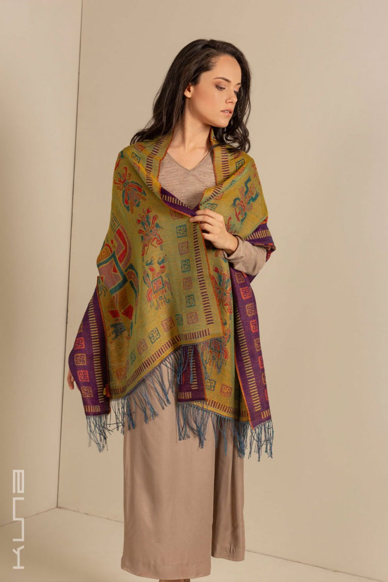 Nazca - 9 Baby Alpaca & Silk Shawl