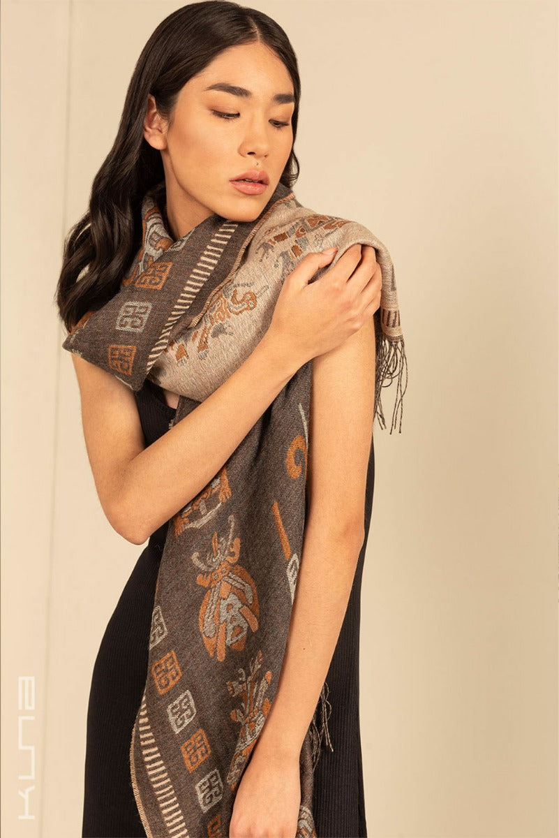 Nazca - 9 Baby Alpaca & Silk Shawl