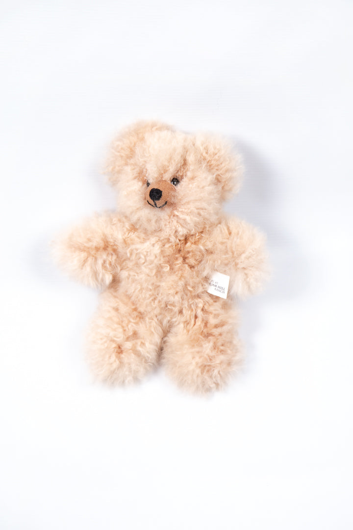 Beige Baby Alpaca Fur Teddy Bear - Small