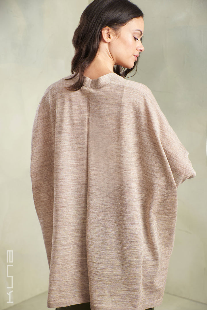 Tangelo Baby Alpaca & Silk Poncho