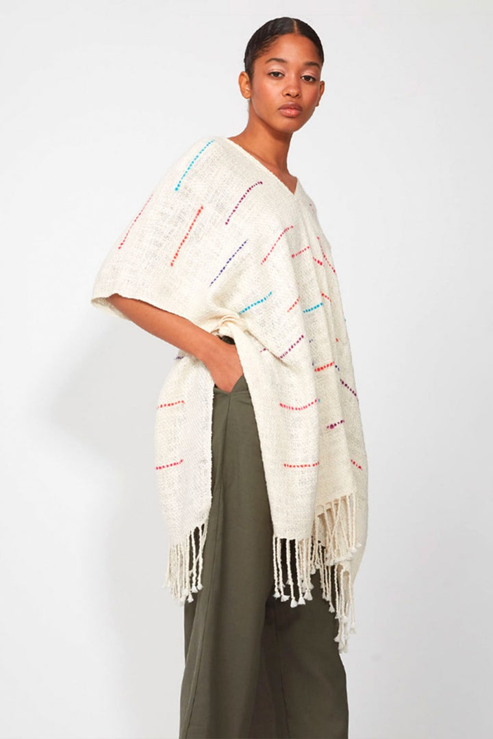 Sky Organic Cotton Cape - Ecru