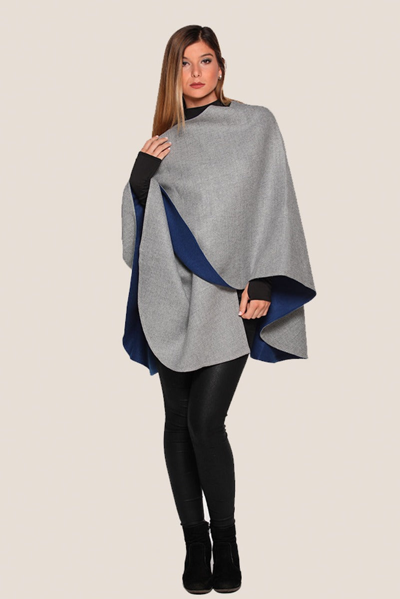 Ruana Baby Alpaca Reversible Cape