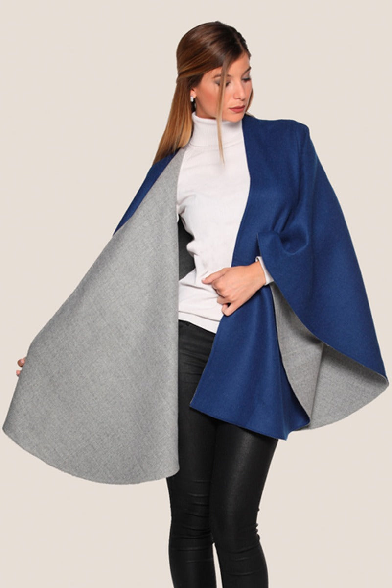 Ruana Baby Alpaca Reversible Cape