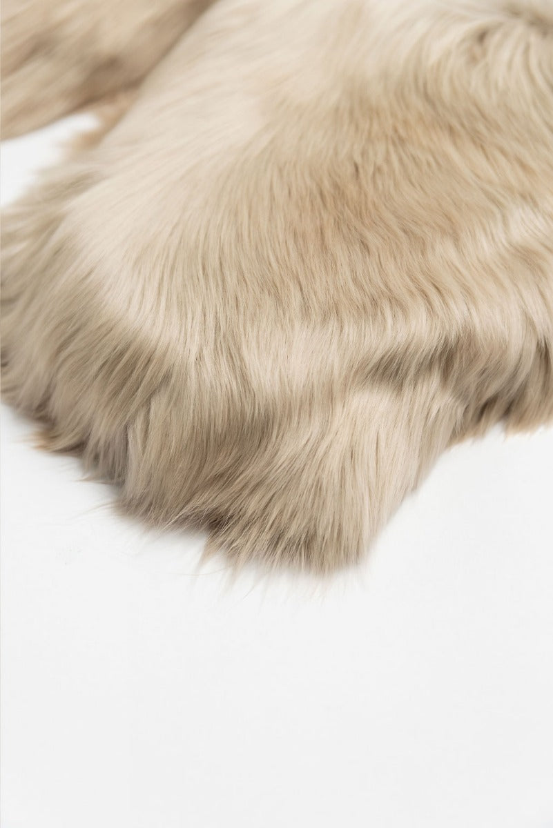 Suri Alpaca Fur Slippers - Sand