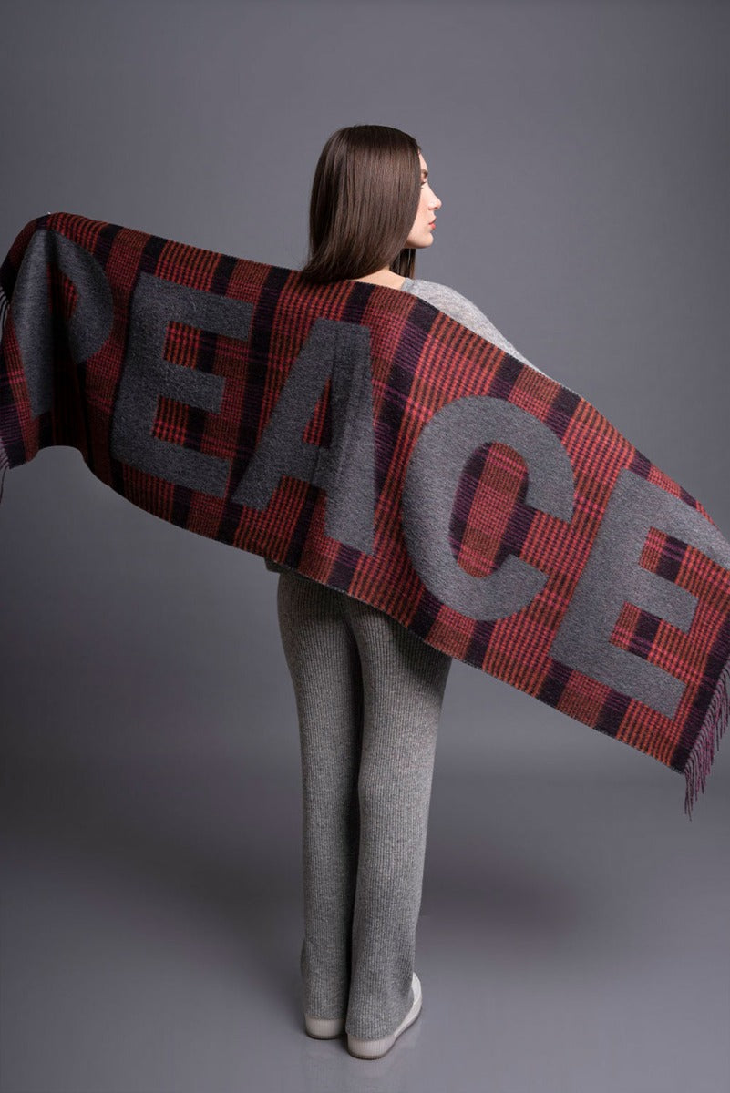 Peace Baby Alpaca Scarf - Reversible